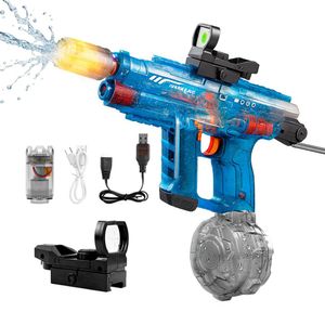 Pistola De Agua Recargable Uzi Luces Rgb Electrica Juguete