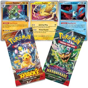 Cartas Pokemon TCG Zapdos Articuno Tyranitar Cards Set Ingés