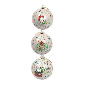 Set de Bolas Navideñas Snoopy X3 unds 8cm Modelo 1
