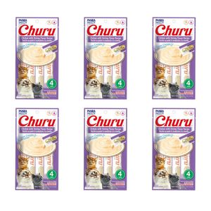 Snack Húmedo para Gatos Churu Sabor Pollo con Camaron - Pack 6 und