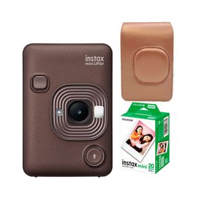 Camara Fujifilm Instax Mini LiPlay Bronze+ Estuche +Peli x20 unid