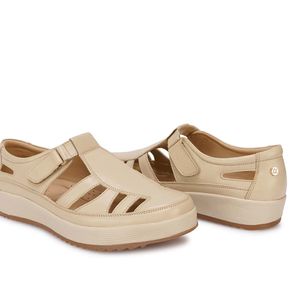 Zapato Canasta Casual WIL-2520 Hueso Viale Cuero