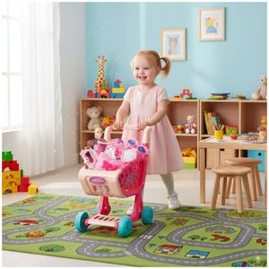 Set Carrito de Compras 28 piezas Juego Juguete para Niñas