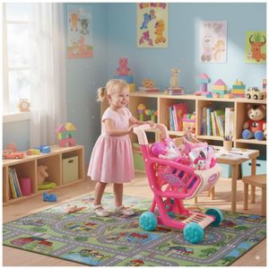 Set Carrito de Compras 28 piezas Juego Juguete para Niñas