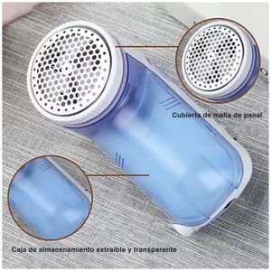 Removedor Eléctrico 5800 Quita pelusas Pelos Bolitas de Ropa Inalámbrico Recargable Morado