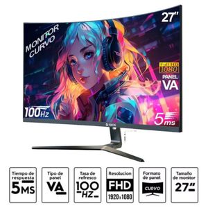 Monitor Gamer Teros 27 Curvo FULL HD   100Hz