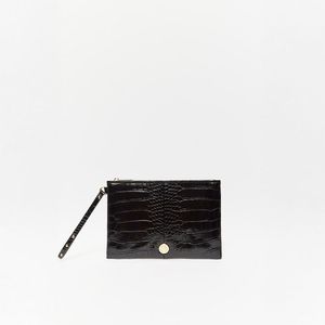 Monedero Sfera Mujer Grande Croco Negro