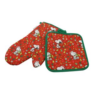 Set Guante + Agarrador SNOOPY Navidad