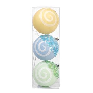 Set Bolas STATEMENT 3un 8cm Navidad