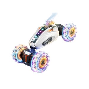 Carro RC Stunt Acrobático Bota Humo Luces Musical Control Remoto