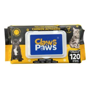 Toallitas húmedas carbón x120 CLAWS & PAWS
