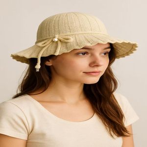 Sombrero de Punto Femenino  Estilo Elegante y Natural