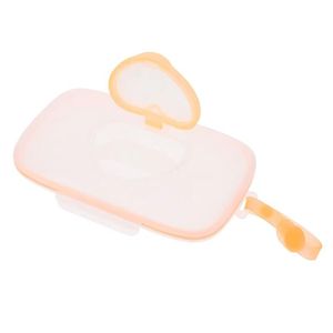 PORTA PAÑITOS HUMEDOS ESTUCHE CORAZÓN - NARANJA