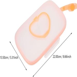 PORTA PAÑITOS HUMEDOS ESTUCHE CORAZÓN - NARANJA