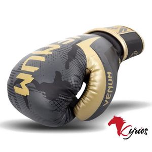 Guantes De Box Venum 6onz Color ´Plomo Con Dorado Con Estuche+Bucal Venum