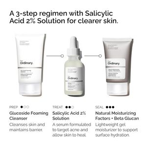 The Ordinary set Antiacné con Limpiador, Ácido Salicílico y Beta Glucano