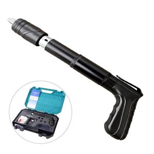 Pistola de Clavos Remachadora Ajustable con Accesorios y Kit de Seguridad Negro