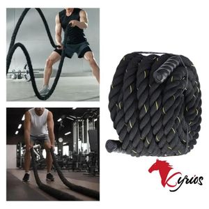 Soga De Crossfit De 12 M Color Negro Para Entrenamientos