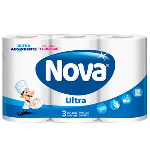 Papel Toalla NOVA Ultra Paquete 3un