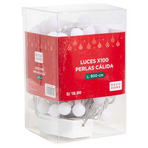 Luces DECO HOME X100 Perlas Calidas
