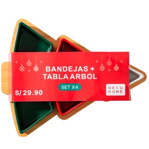 Bandejas + Tabla Arbol DECO HOME