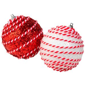 Set de Bolas DECO HOME x6 Rayas 2 Dulce Nav