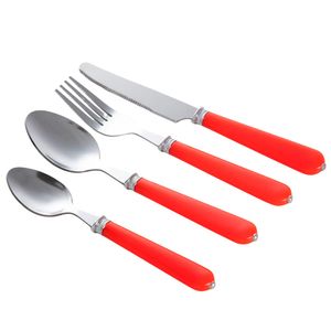 Cubiertos DECO HOME Rojos Set X16