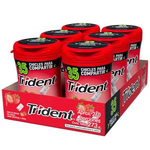 Goma de Mascar sin Azúcar TRIDENT Fresa 6un x45.5g