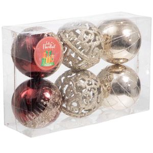 Bolas DECO HOME Disco X6 Feliz Navidad
