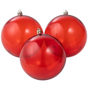 Bolas DECO HOME Rojas 10cm X3 Dulce Navidad