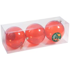 Bolas DECO HOME Rojas 10cm X3 Dulce Navidad
