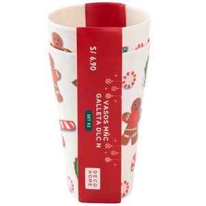 Vasos DECO HOME Mñc Galleta Dlc N X2