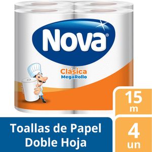 Papel Toalla NOVA Clásico Mega Rollo Paquete 4un