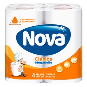 Papel Toalla NOVA Clásico Mega Rollo Paquete 4un