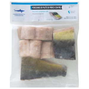 Porciones de Filete Perico FROZEN con Pellejo Bolsa 500g