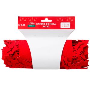 Adorno DECO HOME Camino De Mesa Rojo 97.5cm