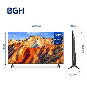 TELEVISOR BGH 58 UHD 4K SMART TV ANDROID TV SIN BORDES B5824UK6AIP