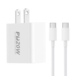 Cargador USB-C 20W con Cable USB-C a USB-C 1m  Tranyoo T-P20C