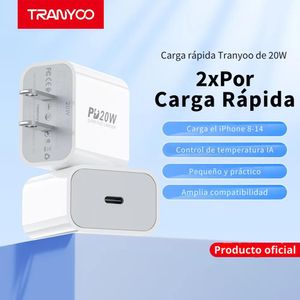 Cargador USB-C 20W con Cable USB-C a USB-C 1m  Tranyoo T-P20C