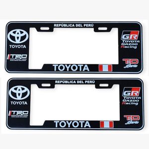 Porta Placa Modelo Europeo Toyota TRD Universal Negro