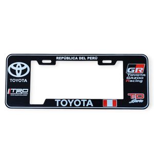 Porta Placa Modelo Europeo Toyota TRD Universal Negro
