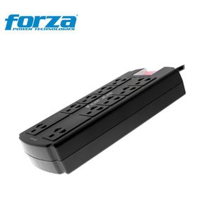 SUPRESOR DE PICOS DE 10 TOMAS FORZA  NEGRO 220V FSP-10UN
