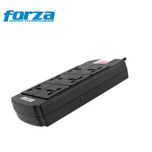 SUPRESOR DE PICOS DE 6 TOMAS FORZA  NEGRO 220V FSP 06MN
