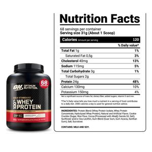 Gold Standard Whey 4.65 LB - Cookie and Cream con Bebible Shake Gold Standard 325 ml
