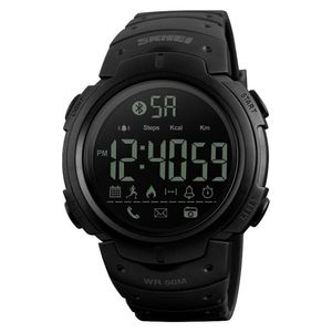 Reloj Skmei 1301 Smartwatch Podómetro Bluetooth Negro Correa Silicona