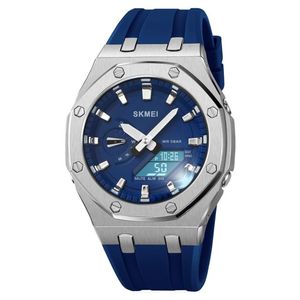 Reloj Skmei 2243 AZUL Correa Silicona Hora Mundial.