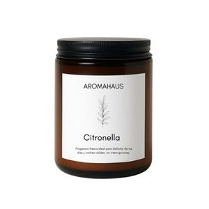 Vela de Citronella Aromahaus 200 gramos ambar