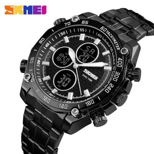 Reloj Skmei 1302 Negro Correa Acero Para caballero