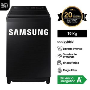 LAVADORA SAMSUNG EcoBubble 19KG Negra WA19CG6441BV