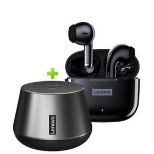Combo Lenovo audífonos  LP40pro Negro + Parlante Bluetooth k3 Pro